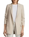 Allsaints Aleida Open-front Blazer In Stone White