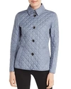 Burberry Copford Quilted Jacket In Slate Blue