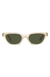 Oliver Peoples X Khaite 1983c 52mm Irregular Sunglasses In Light Beige