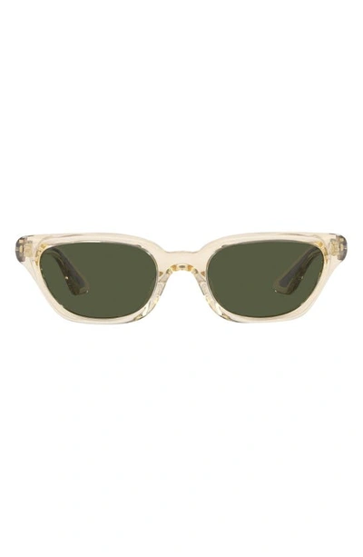 Oliver Peoples X Khaite 1983c 52mm Irregular Sunglasses In Light Beige