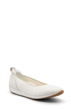 Ara Perth Sport Mixed Media Ballet Flat In Cream Wovenstretch