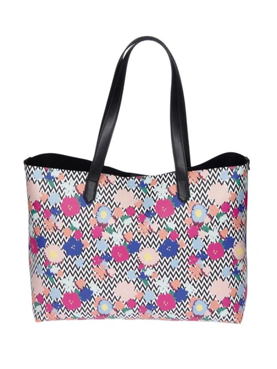 Hogan Floral Shopper Bag In Multicolor
