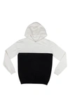 X-ray Colorblock Hooded Sweater In Off White/ Black