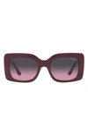 Vogue 52mm Gradient Rectangular Sunglasses In Grey Flash