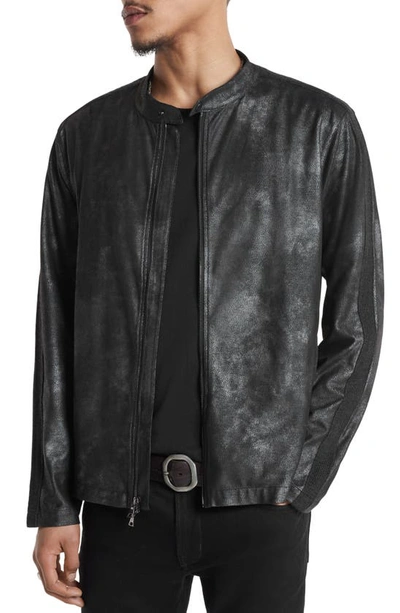 John Varvatos Hartley Slim Fit Racer Jacket In Black