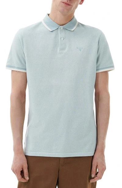 Barbour Men's Barnard Tailored Fit Short Sleeve Polo Shirt In Blue Chalk
