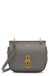 Mulberry Small Amberley Leather Shoulder Bag In Charcoal