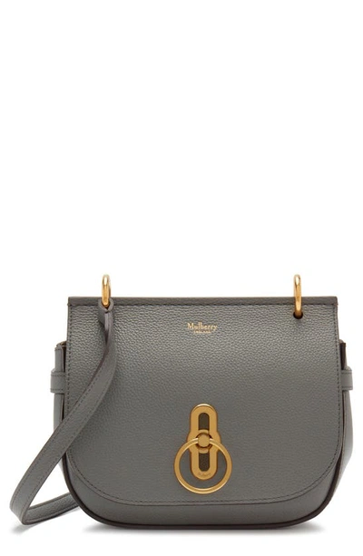 Mulberry Small Amberley Leather Shoulder Bag In Charcoal