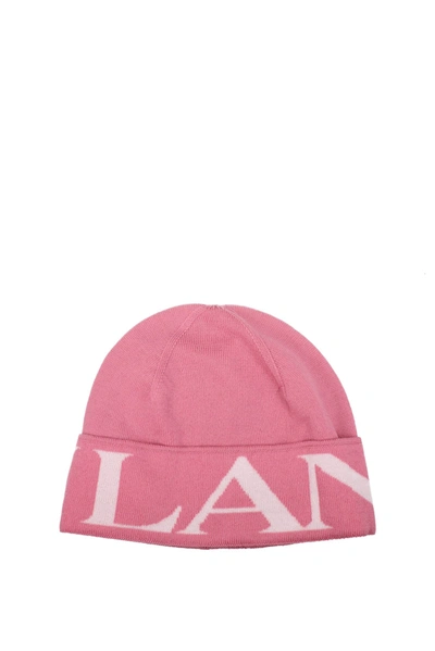 Lanvin Hats Wool Pink White