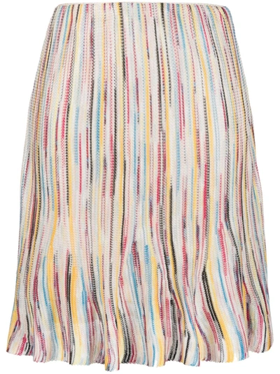 Missoni Striped Knitted Skirt In Multicolour