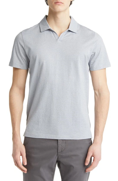 Robert Barakett Holder Space Dye Cotton Jacquard Polo In Light Blue