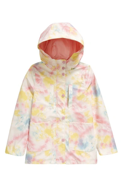 Urban Republic Kids' Hooded Raincoat In White Rainbow