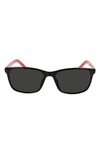 Converse Chuck 57mm Rectangle Sunglasses In Black/ Black