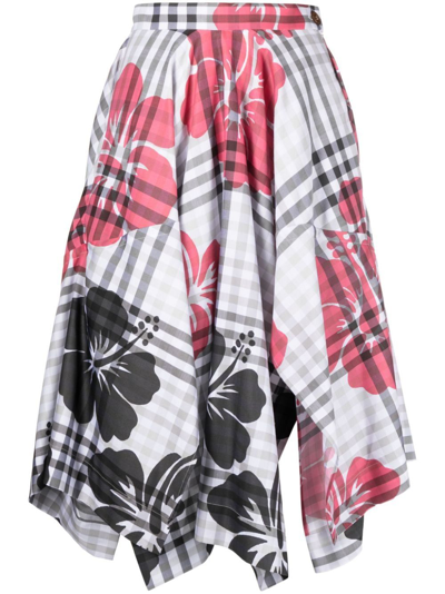 Vivienne Westwood Asymmetrical Draped Skirt In Multi