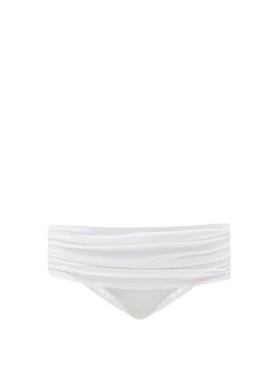 Norma Kamali Super Low Rise Bikini Bill Poly Bottom In White