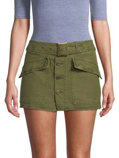 Free People Classic Cotton Mini Skirt In Moss