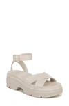 Naturalizer Darry-sandal Ankle Strap Sandals In Satin Pearl Leather
