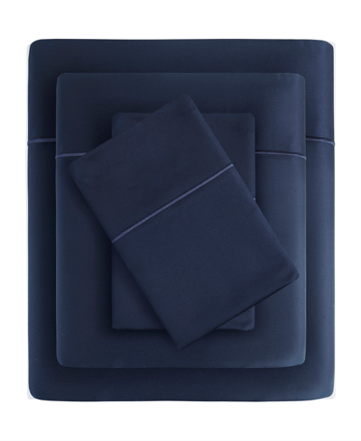 Madison Park 600 Thread Count Pima Cotton Sateen 4-pc Sheet Set, California King In Navy