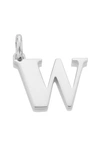 Monica Vinader Alphabet Pendant Charm In Silver- W