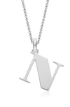 Monica Vinader Alphabet Pendant Charm In Silver- N