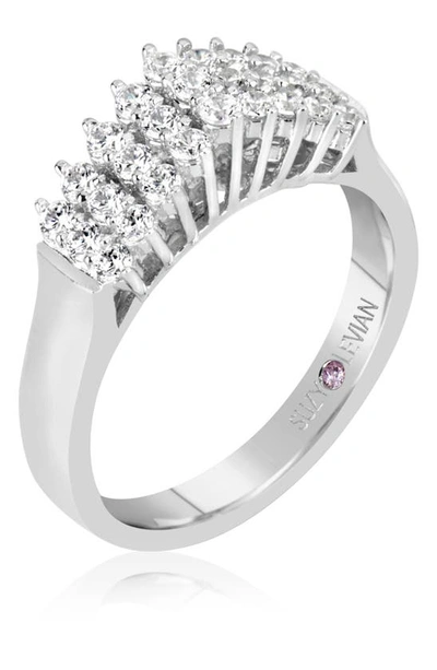 Suzy Levian Sterling Silver Bring The Perfect Amount Of Sparkle Cz Ring In White