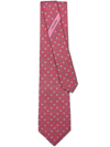 Ferragamo Fox Print Silk Tie In Red