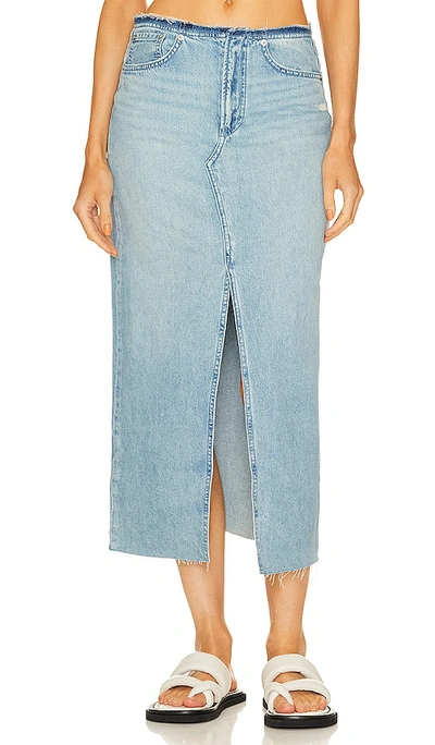 Rag & Bone Blue Clara Denim Maxi Skirt