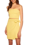 Susana Monaco Core Crop Tube Top In Lemon Zest