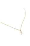 Monica Vinader Diamond Alphabet Pendant Necklace In 18ct Gold Vermeil Sterling Y