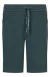 Armani Exchange Bermuda Sweat Shorts In Green Gables