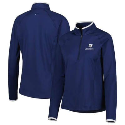 Under Armour Navy Wells Fargo Championship T2 Green Raglan Quarter-zip Top