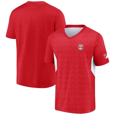 Fanatics Branded Red New York Red Bulls Extended Play V-neck T-shirt