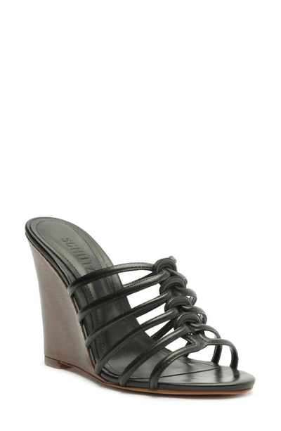 Schutz Octavia Wedge Sandal In Black