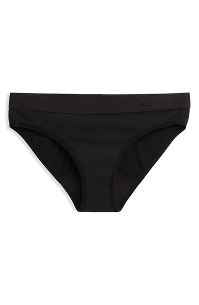 Tomboyx Period Proof Moderate Absorbency Bikini In Pure Black