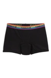 Tomboyx Leakproof 4.5-inch Trunks In Black Rainbow