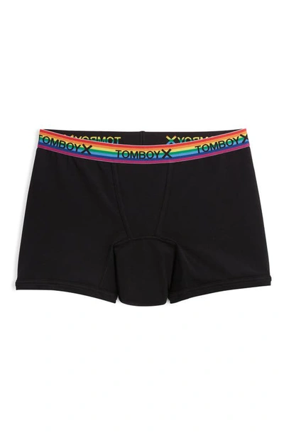 Tomboyx Leakproof 4.5-inch Trunks In Black Rainbow