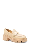 Free People Lyra Lug Sole Loafer In Cantaloupe