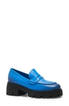 Free People Lyra Lug Sole Loafer In Baywatch Blue