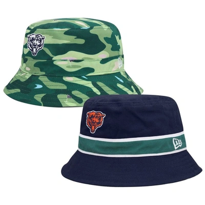 New Era Navy Chicago Bears Reversible Bucket Hat