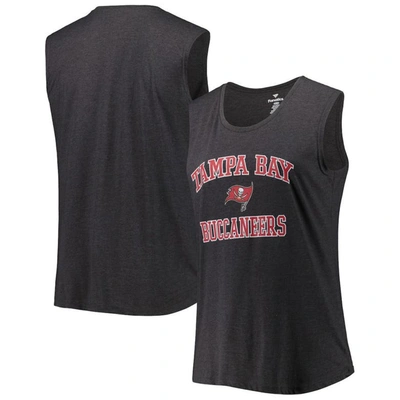 Fanatics Branded Heather Charcoal Tampa Bay Buccaneers Plus Size Tank Top