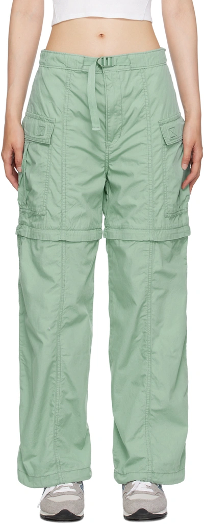Levi's Belted Convertible Cotton Cargo Pants In Green
