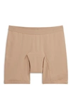 Tomboyx Leakproof Moderate Absorbency 9-inch Boxer Briefs In Chai