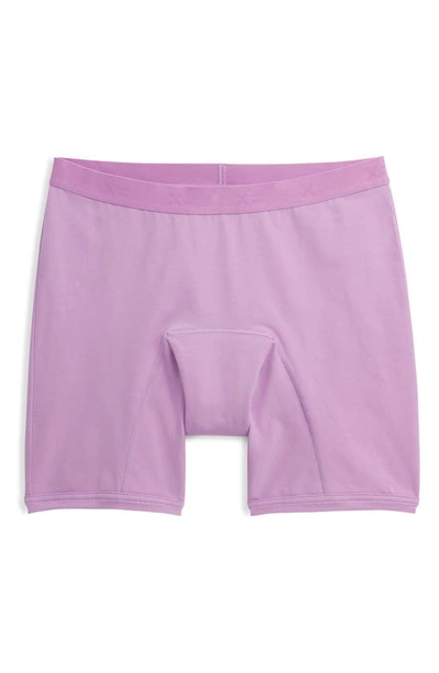 Tomboyx Leakproof Moderate Absorbency 9-inch Boxer Briefs In Sugar Violet