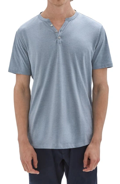 Robert Barakett Francis Short Sleeve Henley T-shirt In Blue