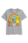 Tucker + Tate Kids' Cotton Graphic T-shirt In Grey Alloy Sesame Street