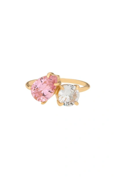 Ettika Cubic Zirconia Statement Ring In Pink