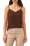 Halogen V-neck Woven Camisole In Chicory Coffee