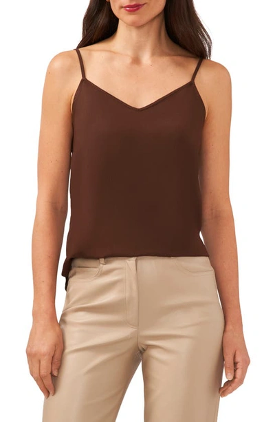 Halogen V-neck Woven Camisole In Chicory Coffee
