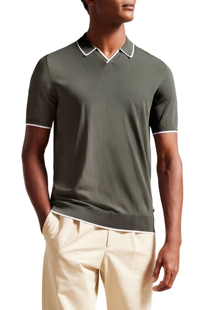 Ted Baker Stortfo Stretch Polo In Brown