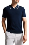 Ted Baker Stortfo Stretch Polo In Navy